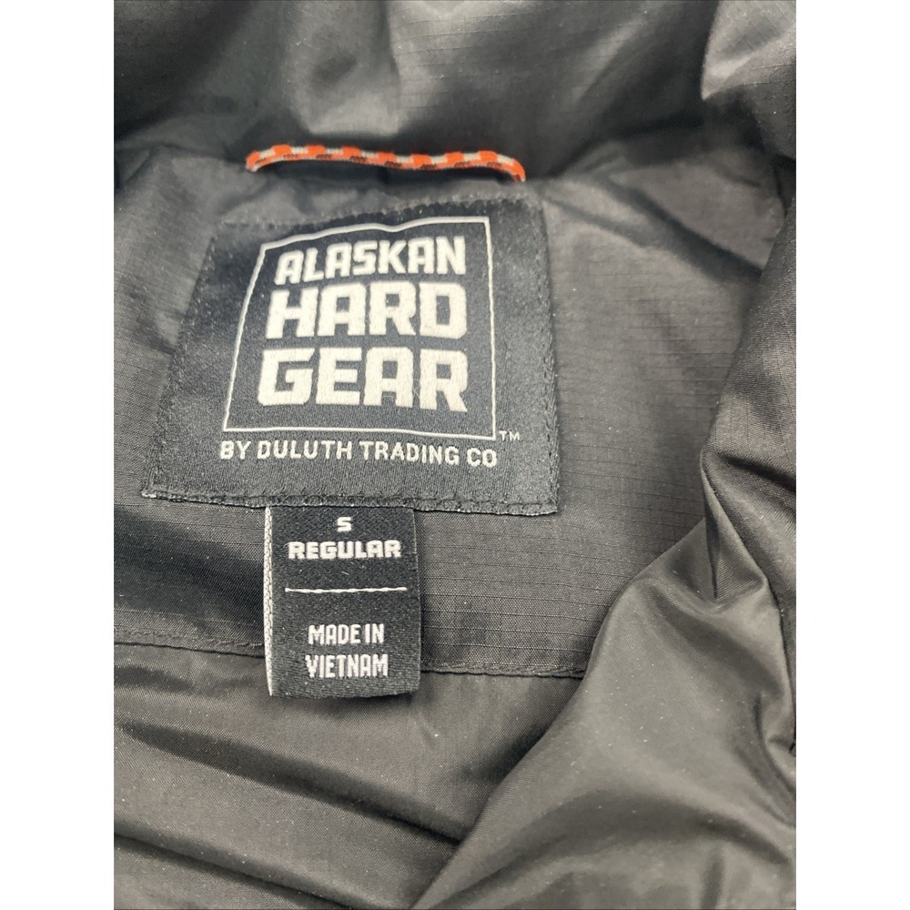 Men's Alaskan Hard Gear Duluth Trading Co Size Small  Black Puffer Puffin Vest - Picture 3 of 7
